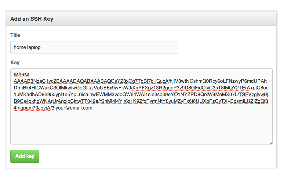 GitHub Add SSH Key